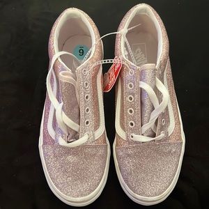 Rose Gold/Powder Pink Glitter Vans